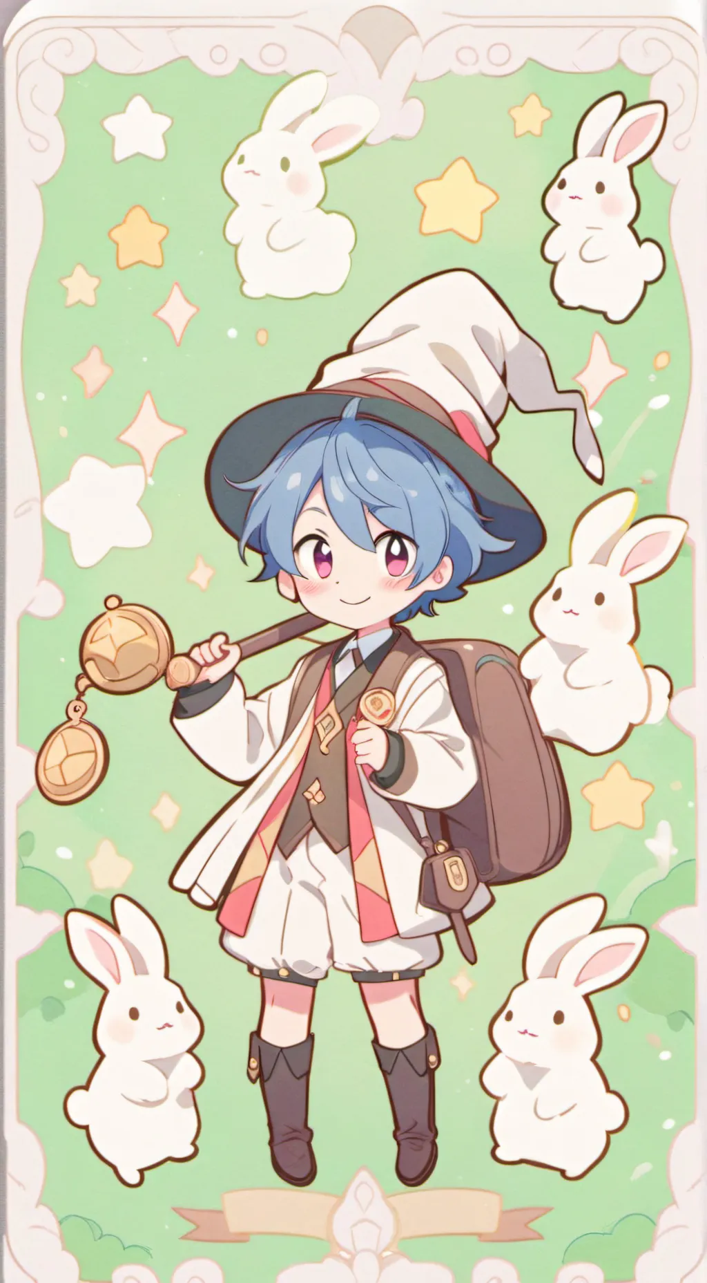 ai character: Racket rabbit background