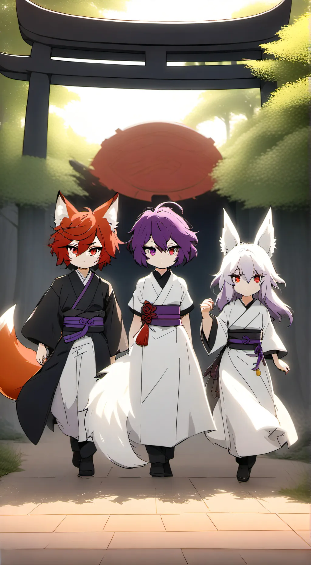 ai character: Kitsune background