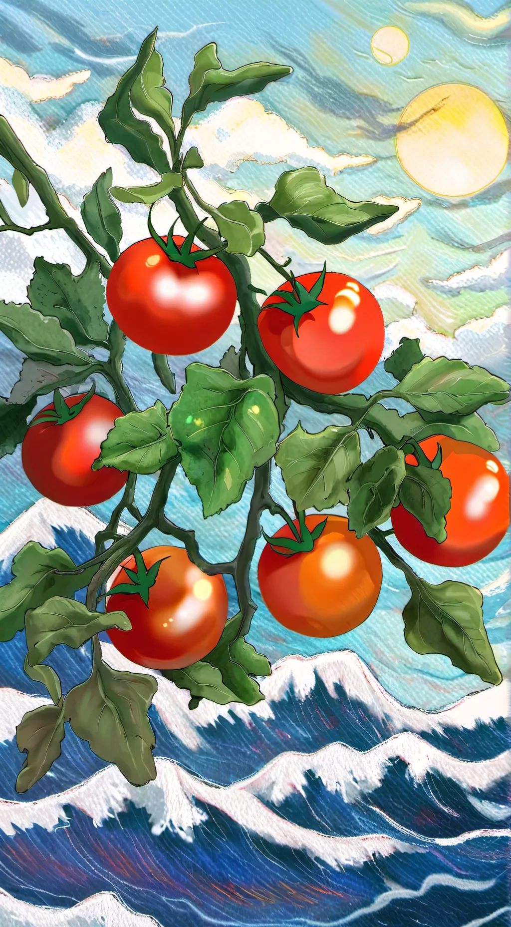 ai character: tomate  background