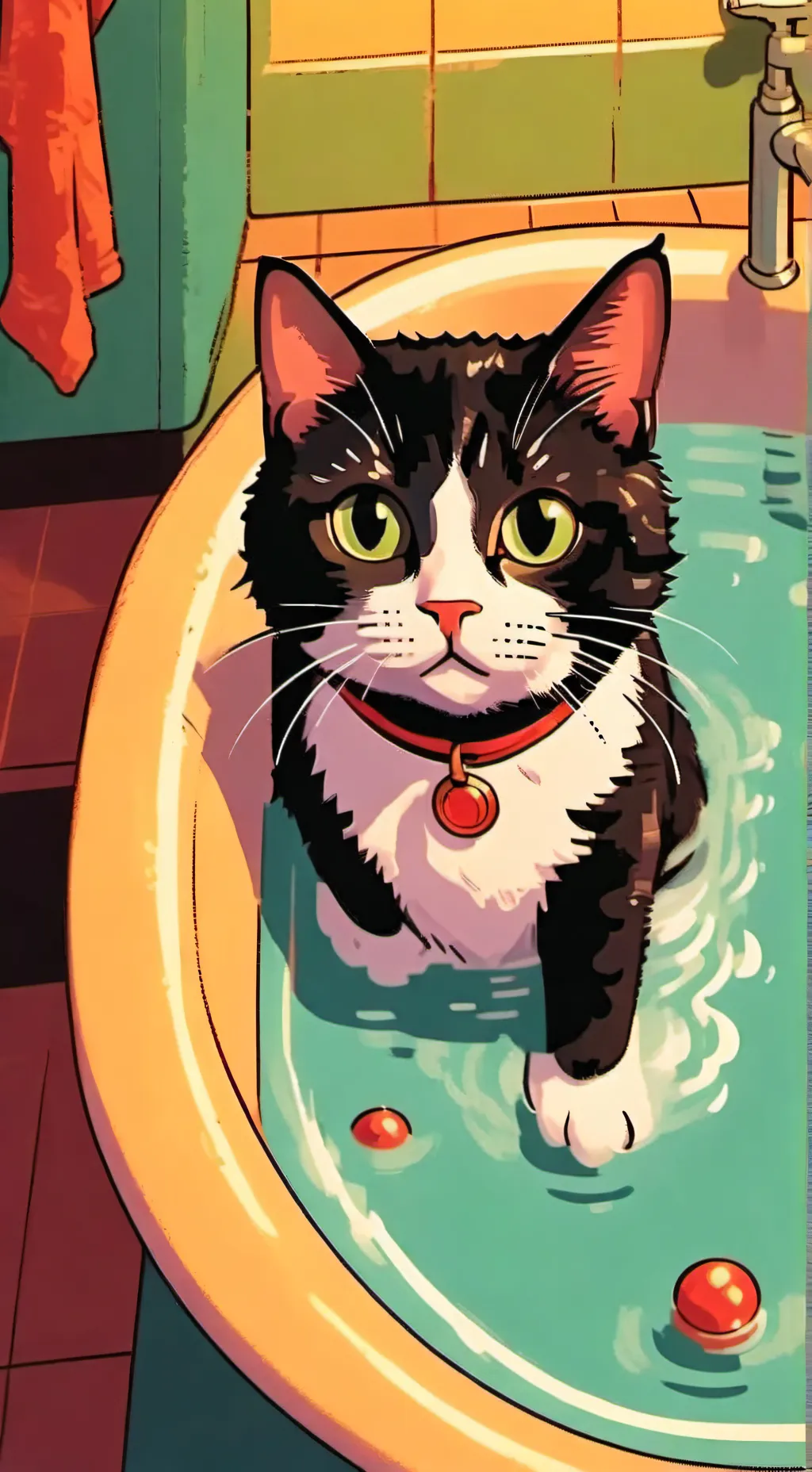 ai character: life or bath meme background