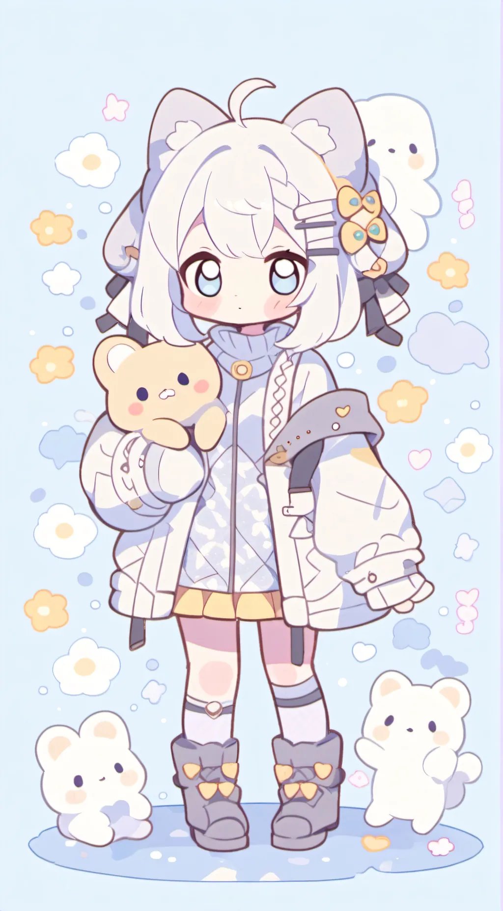 ai character: Котенок background