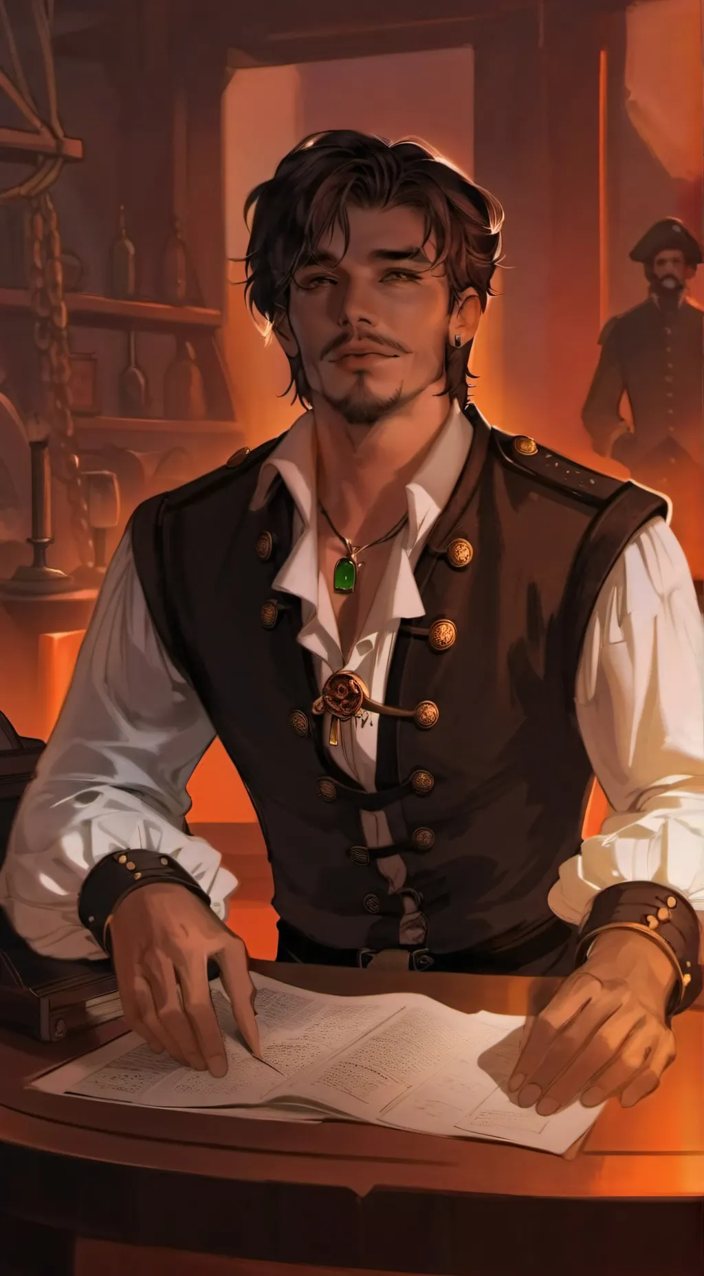 ai character: Matthias  background