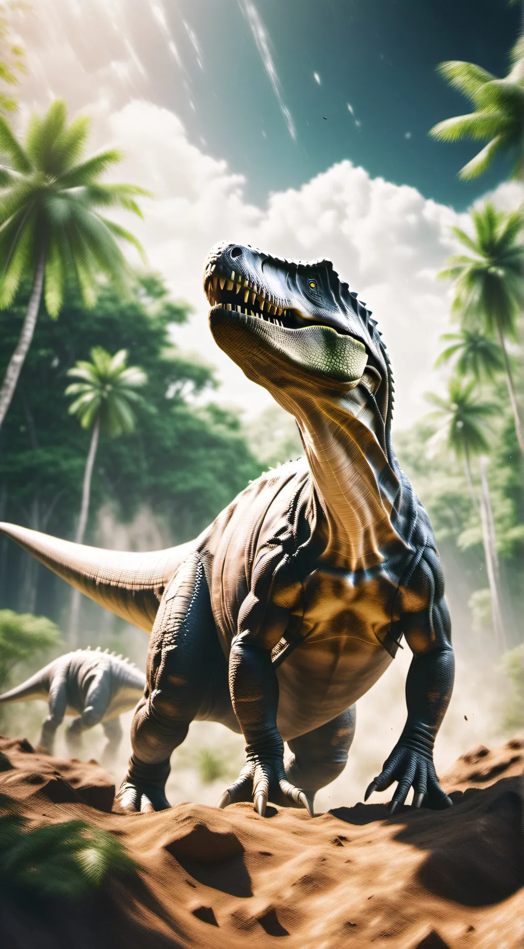 ai character: End of dinosaur background