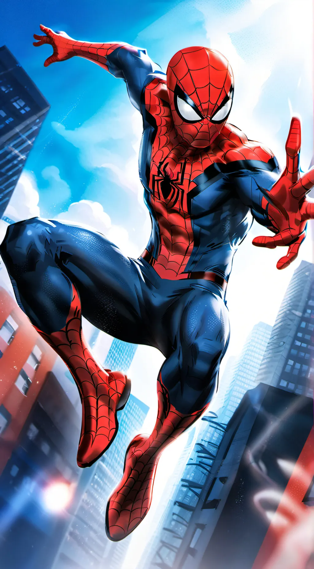 ai character: spiderman  background