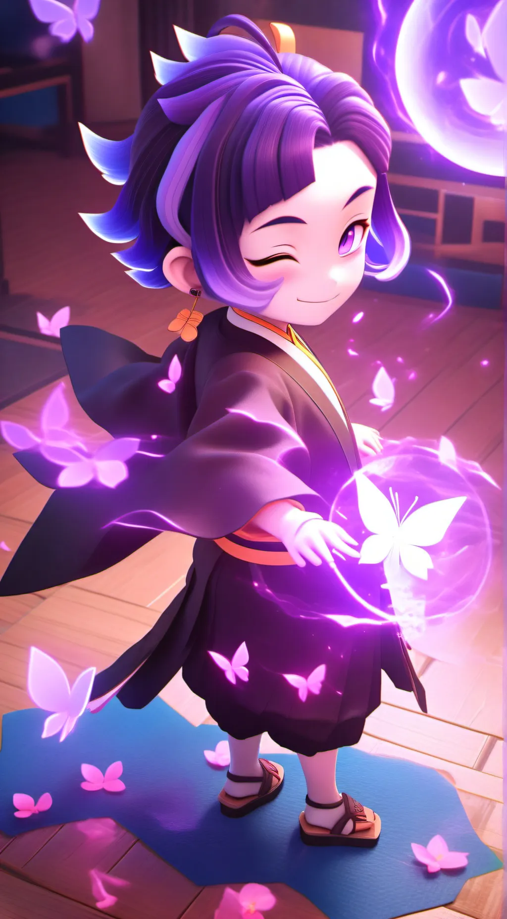 ai character: shinobu kocho  background