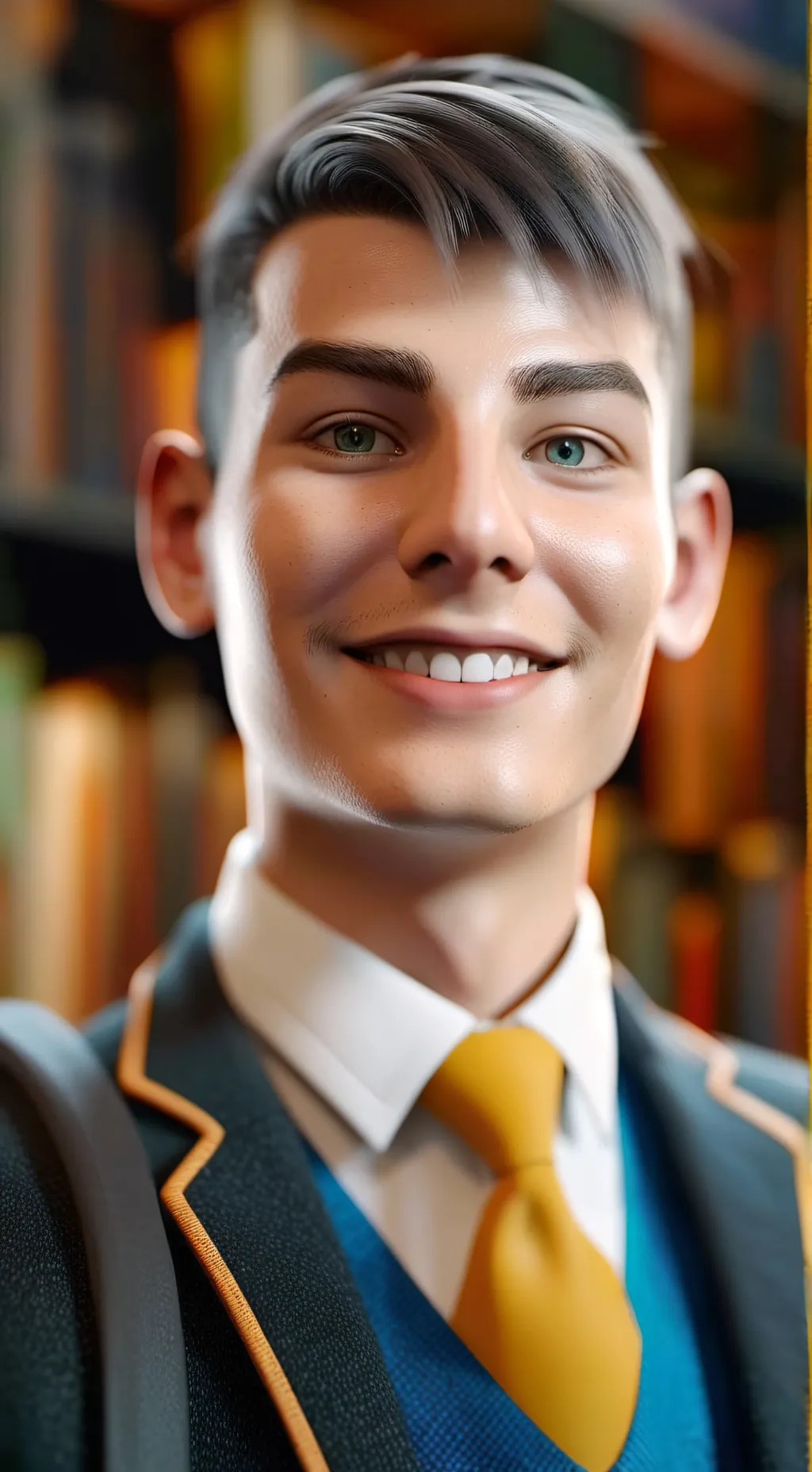 ai character: School boy background