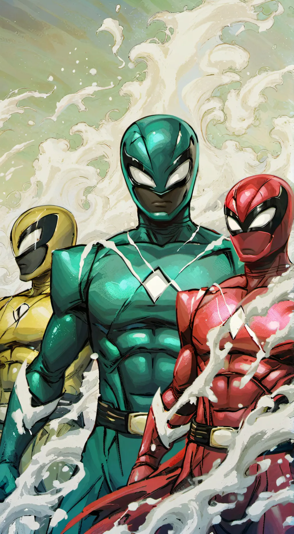 ai character: power rangers  background