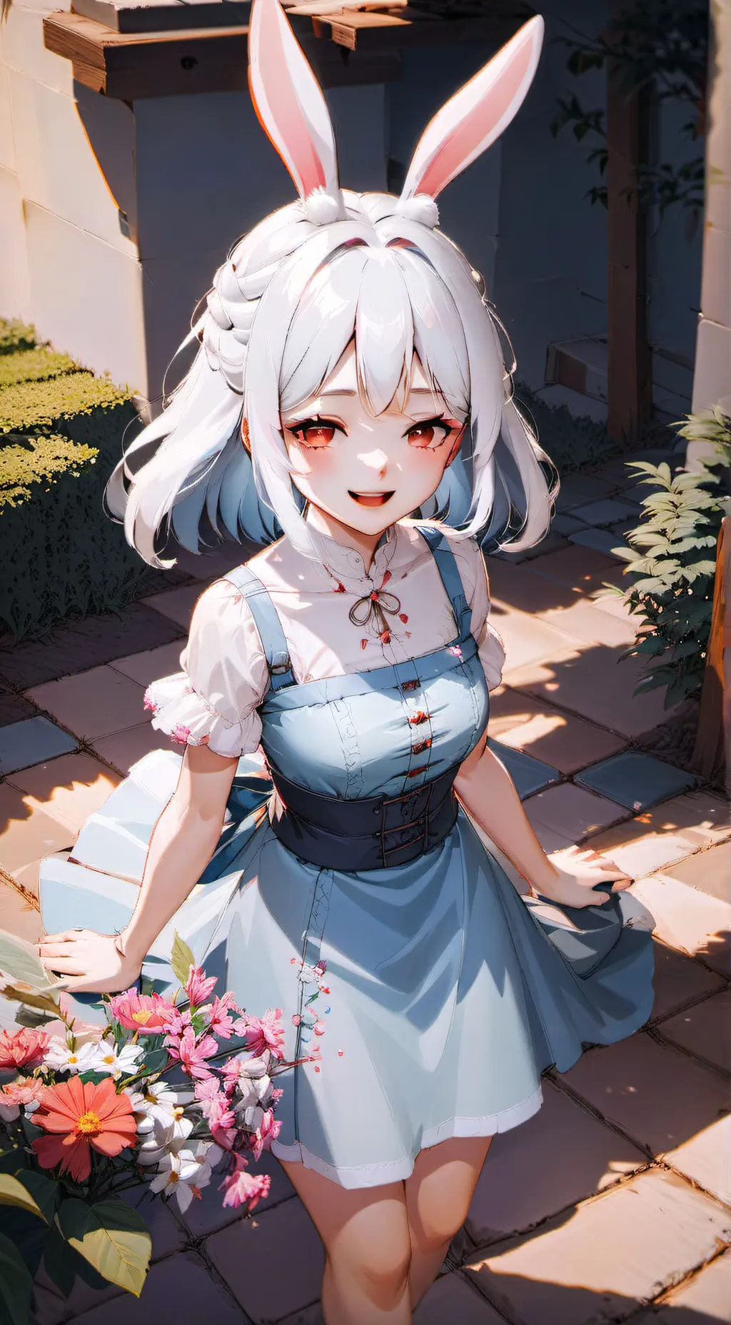 ai character: Lavender background