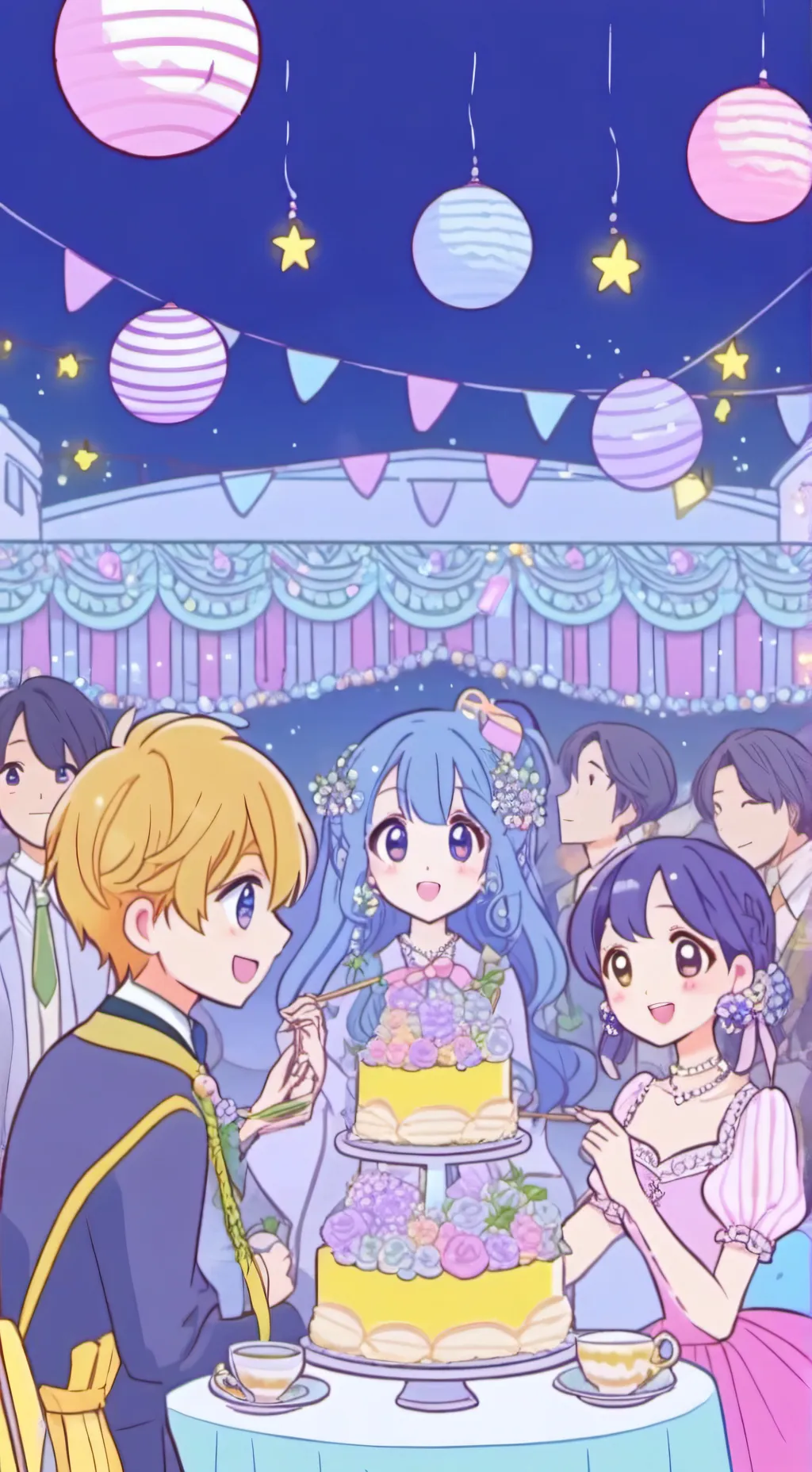 ai character: DW party(prepare) background