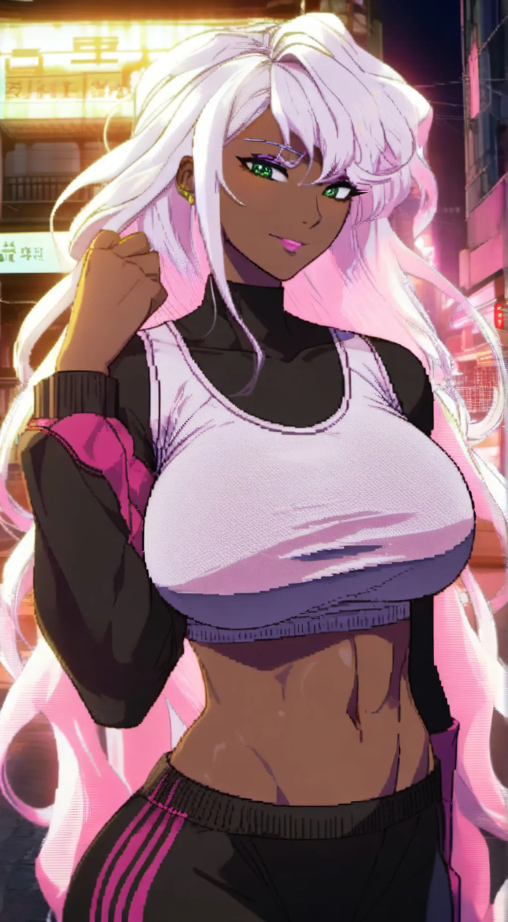 ai character: 👜🅂🄴🄻🄴🄽🄴 🅅🄾🅂🅂👜 background