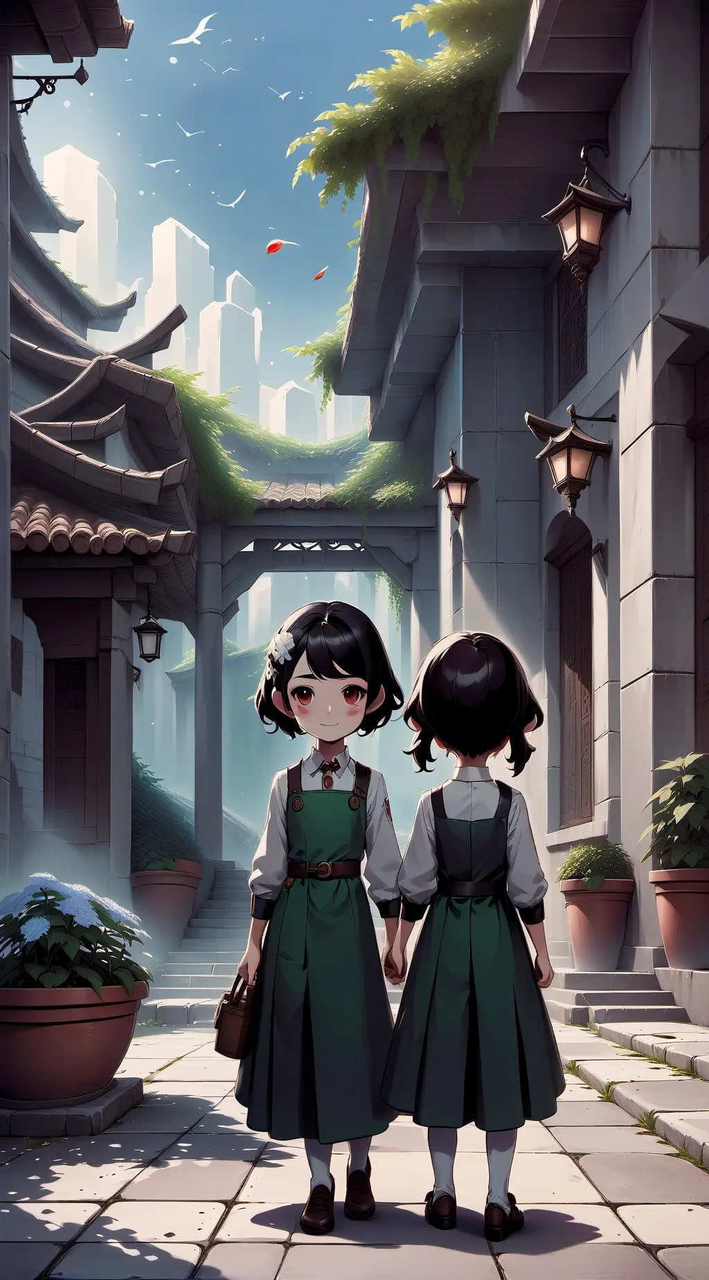 ai character: Eden Orphan Home background