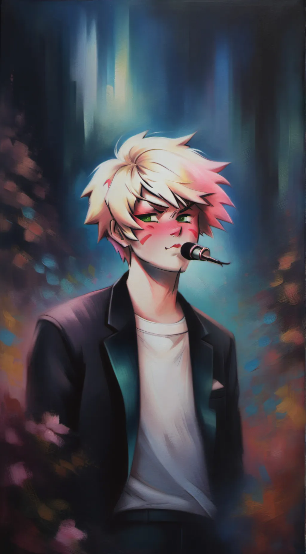 ai character: Bakugo as a cat background