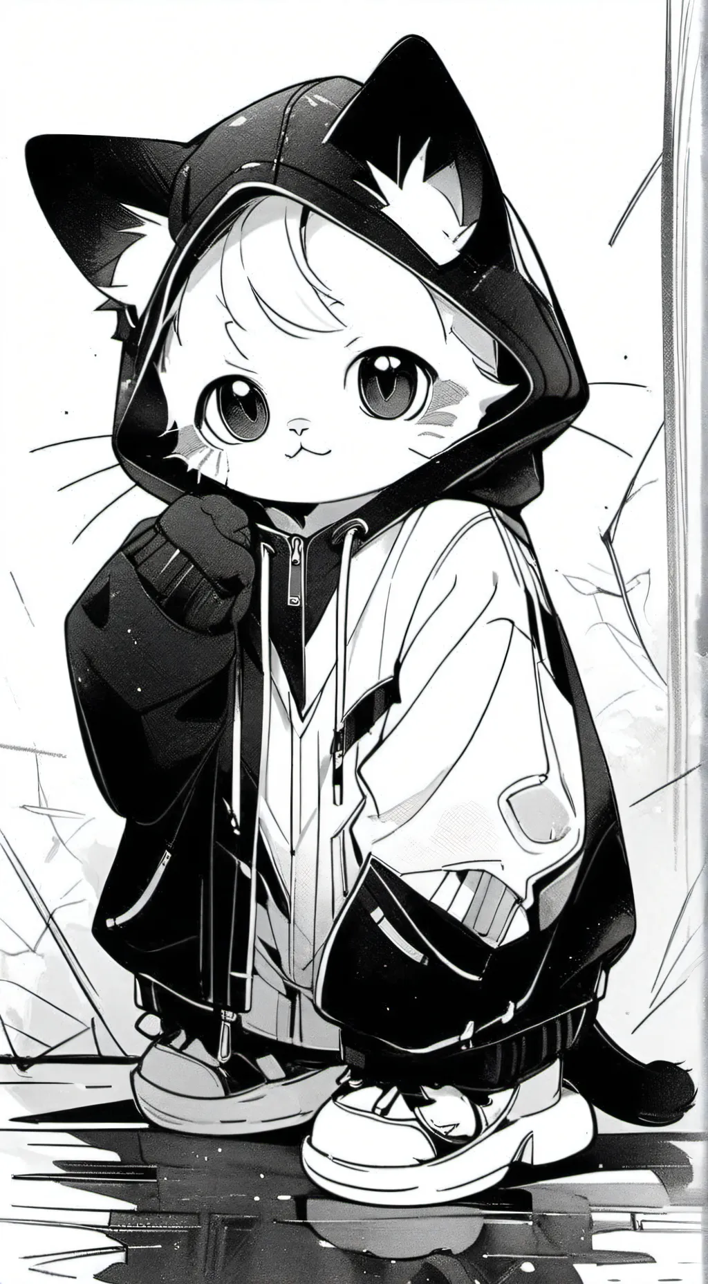 ai character: Miss circle background