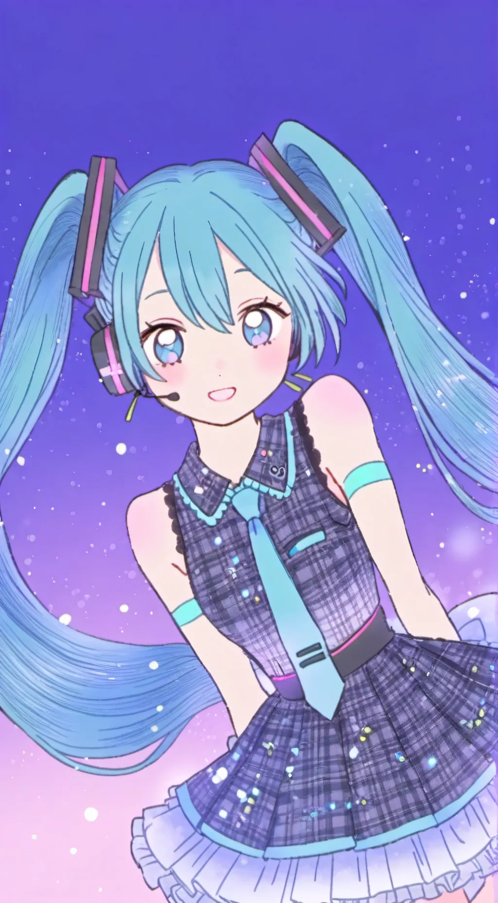ai character: Miku Hatsune  background