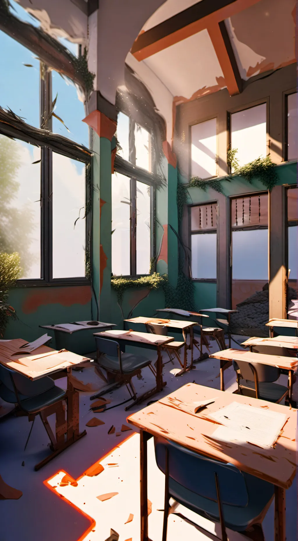 ai character: black school background