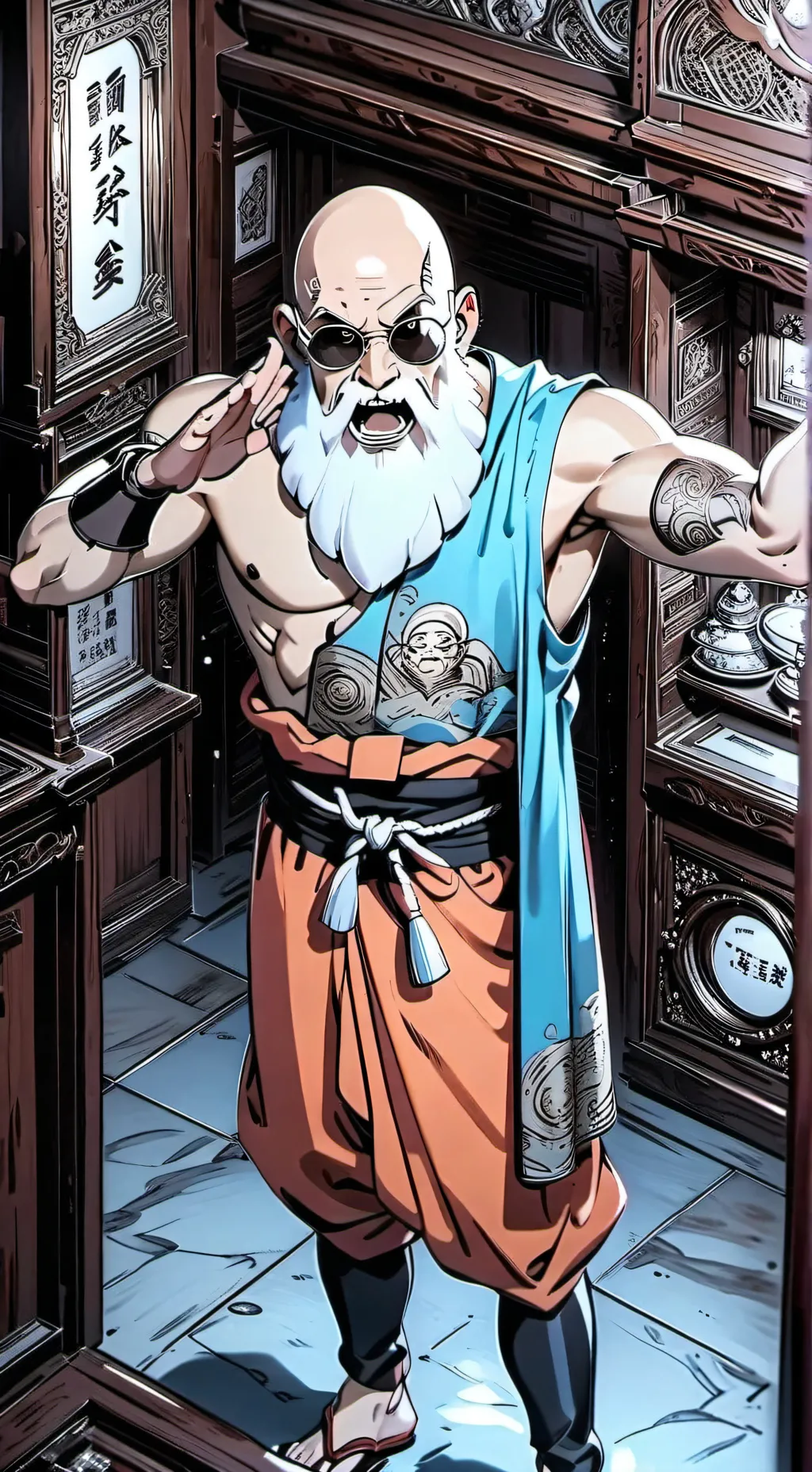 ai character: Mr. Roshi (au)  background
