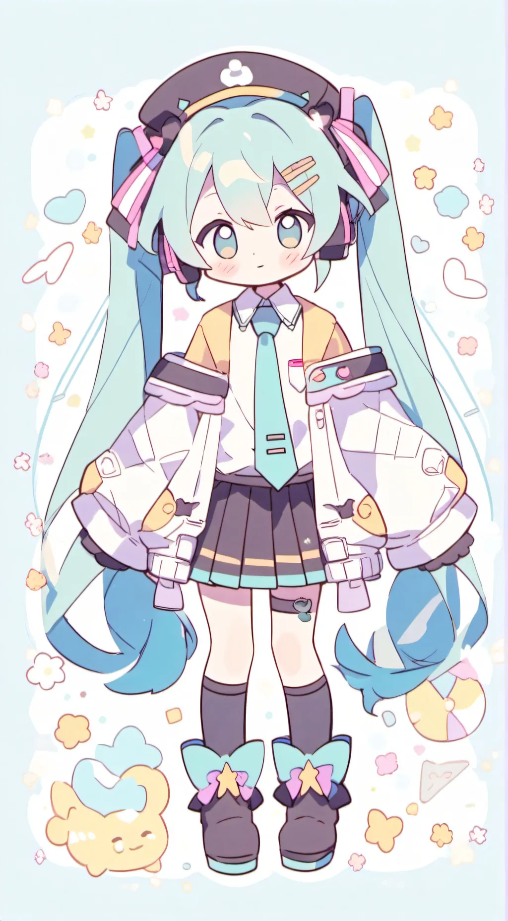 ai character: hatsune miku background