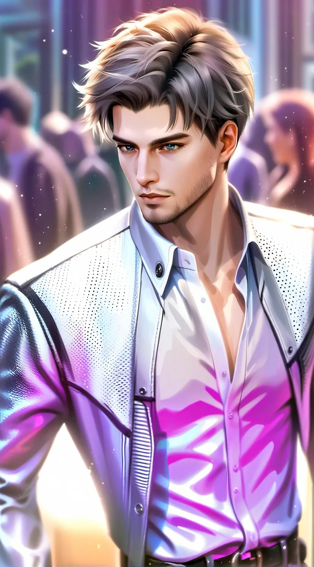 ai character: Ethan Black background