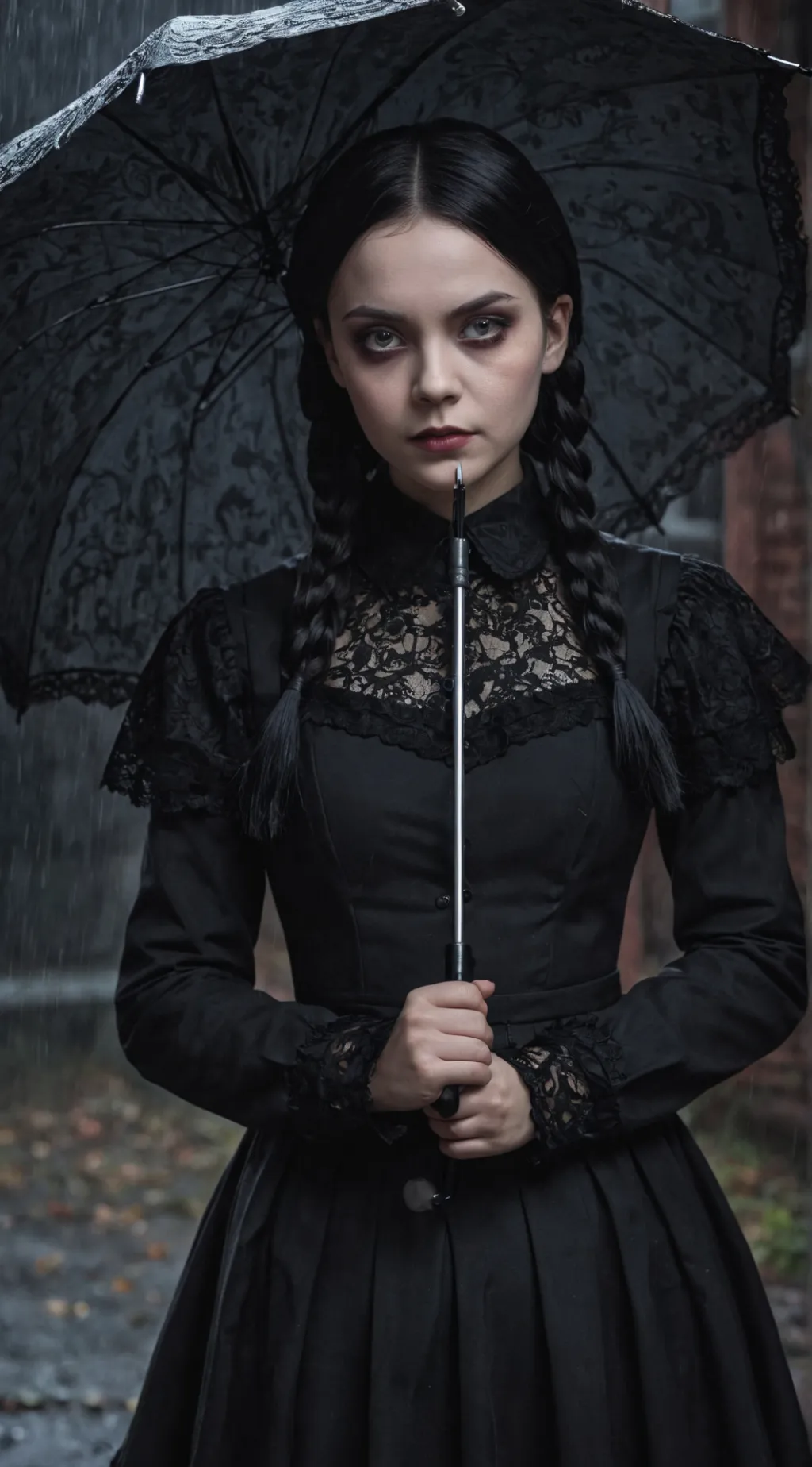 ai character: Wednesday Addams background