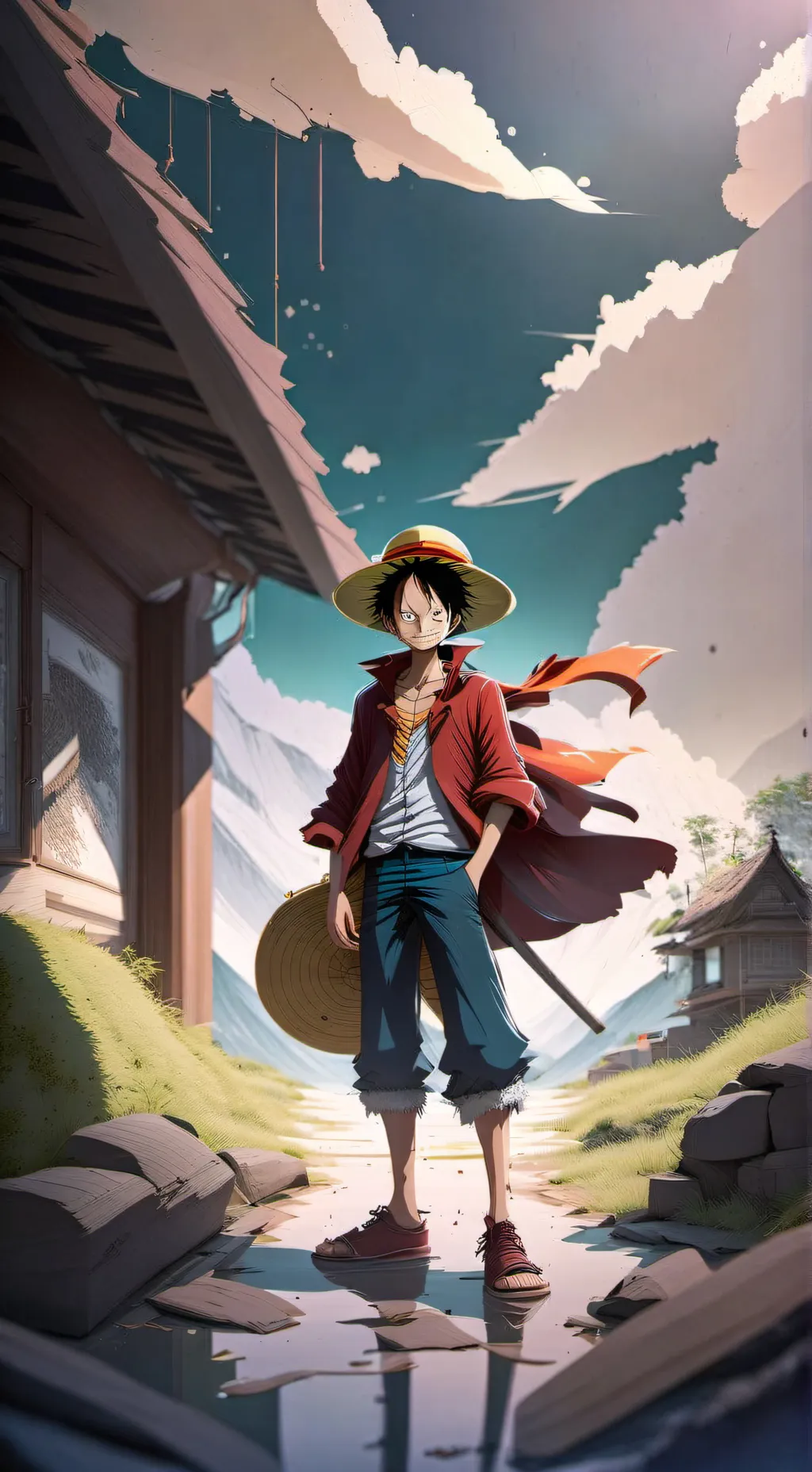 ai character: luffy background