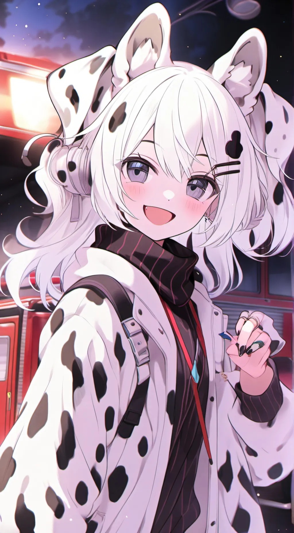 ai character: Spotted Dalmatian Furry Girl background