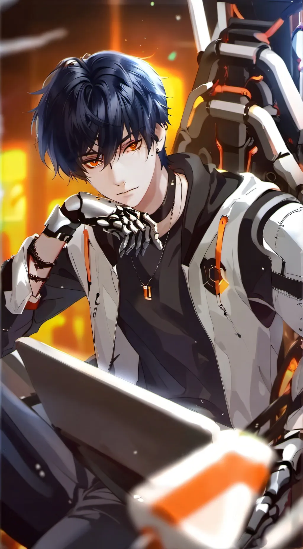 ai character: Pin background