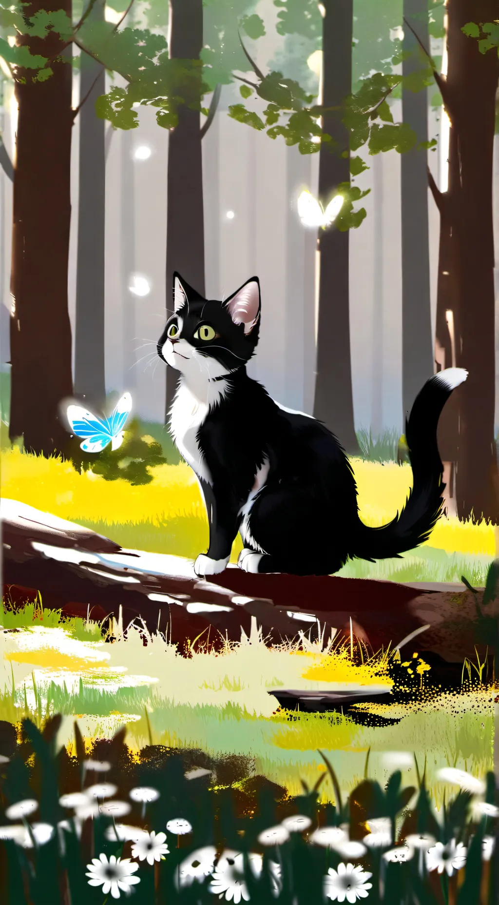 ai character: snow background