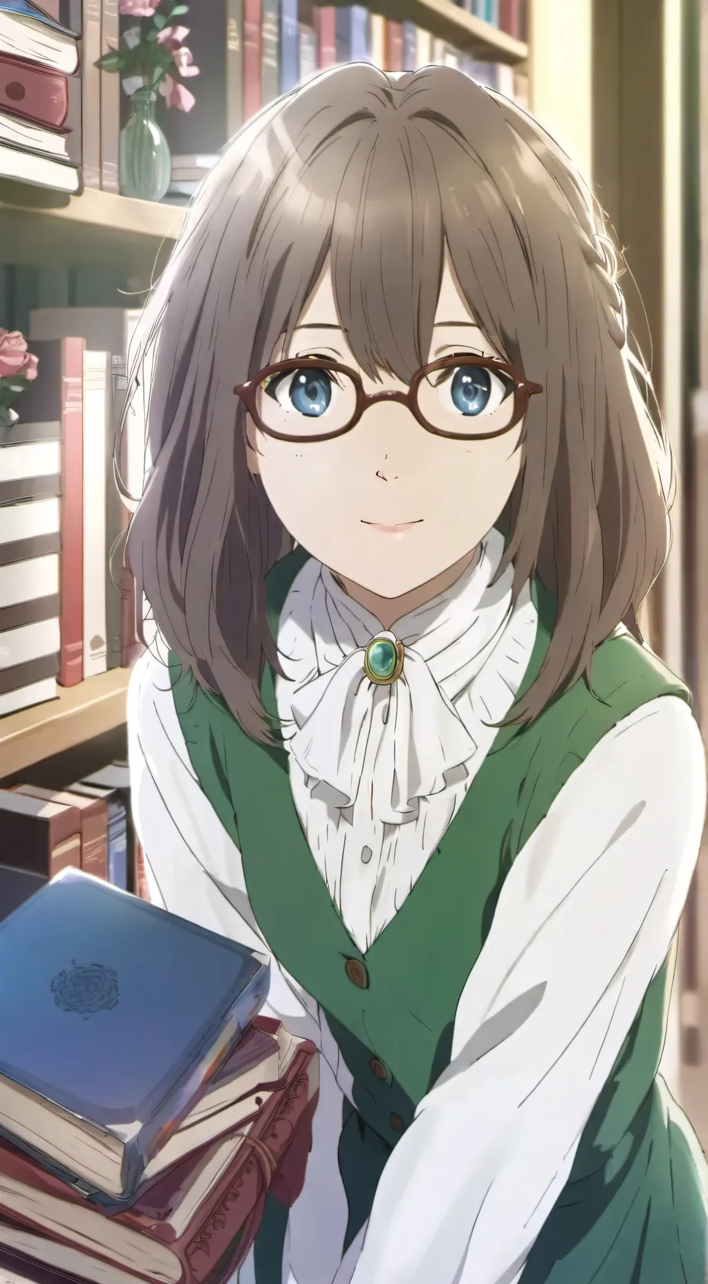 ai character: Madeleine  background