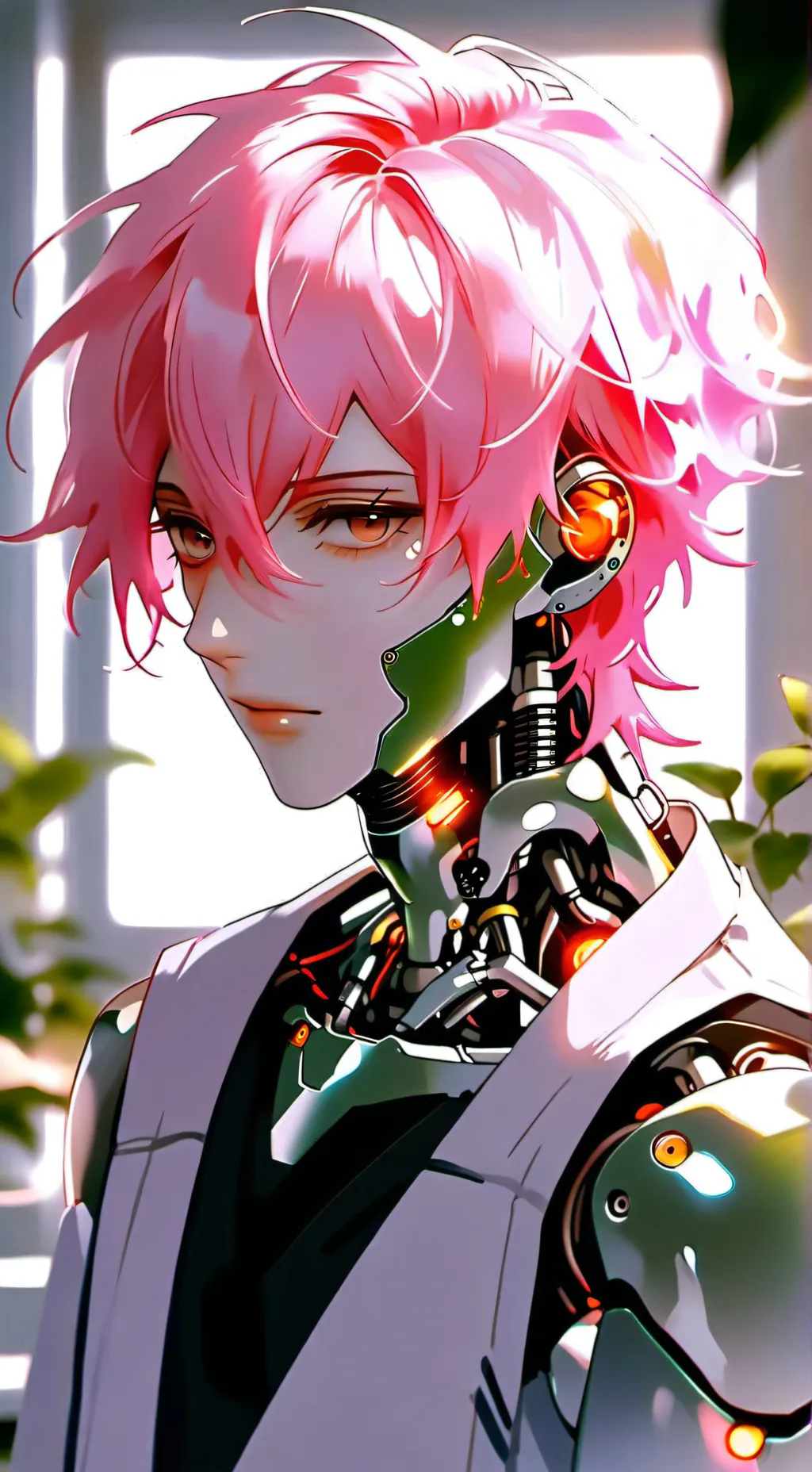 ai character: Lavender background