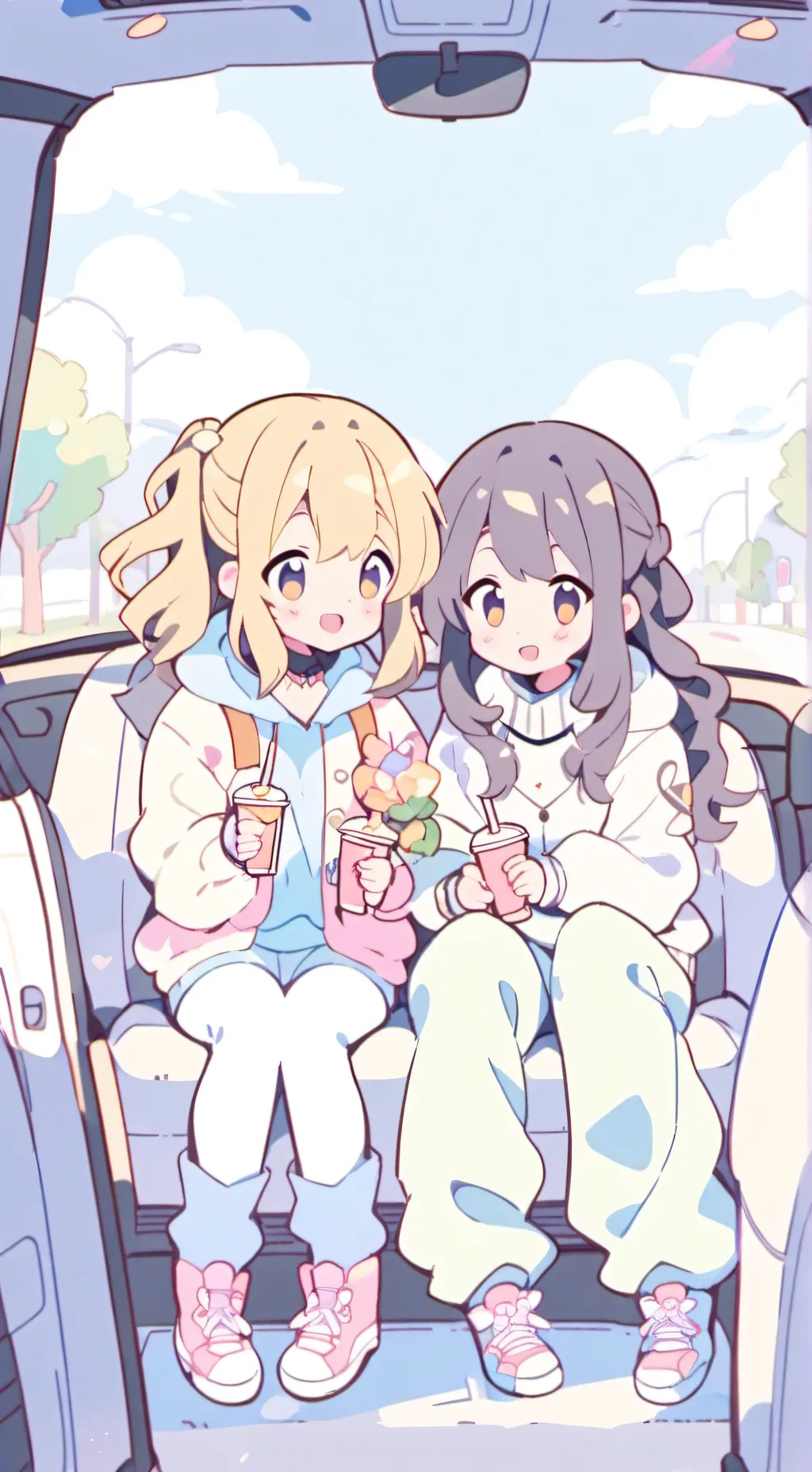 ai character: lily and Molly  background