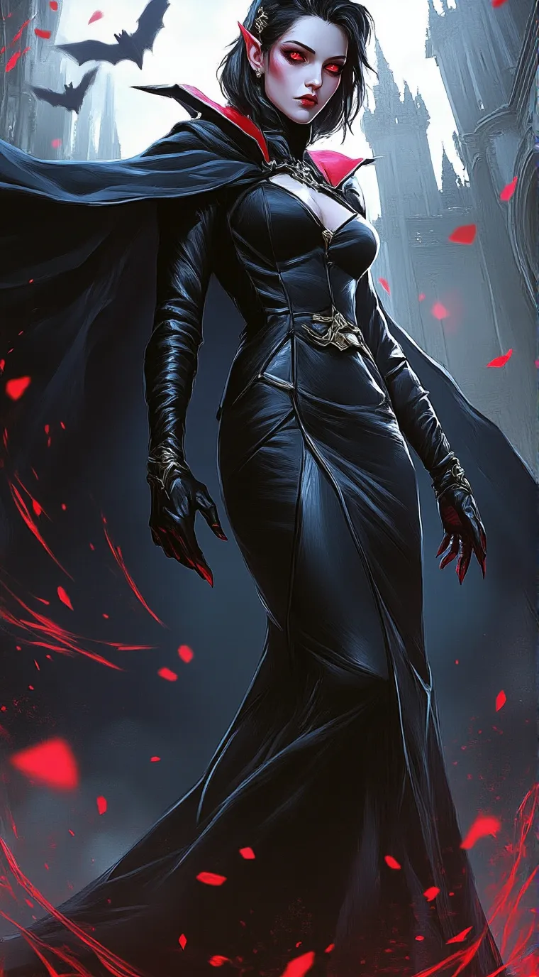 ai character: Lady Dracula  background