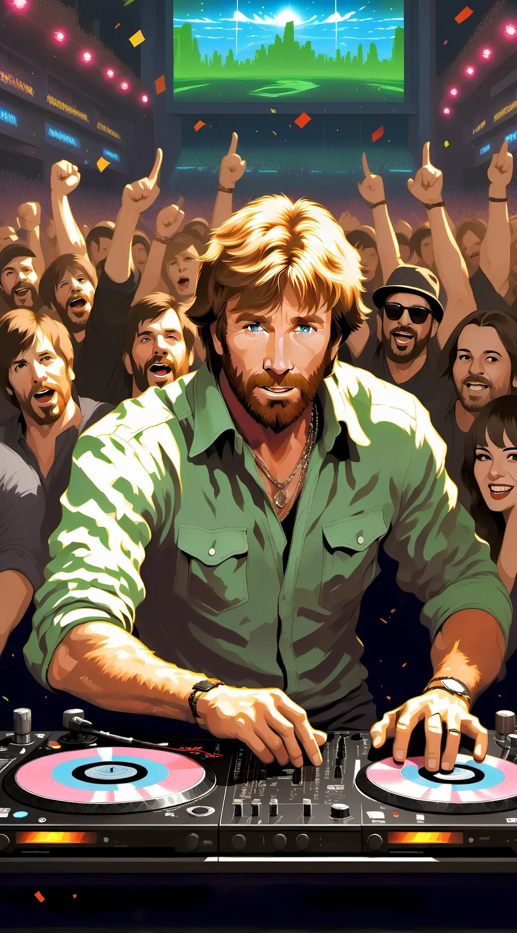 Talkie AI - Chat with DJ Chuck Norris 