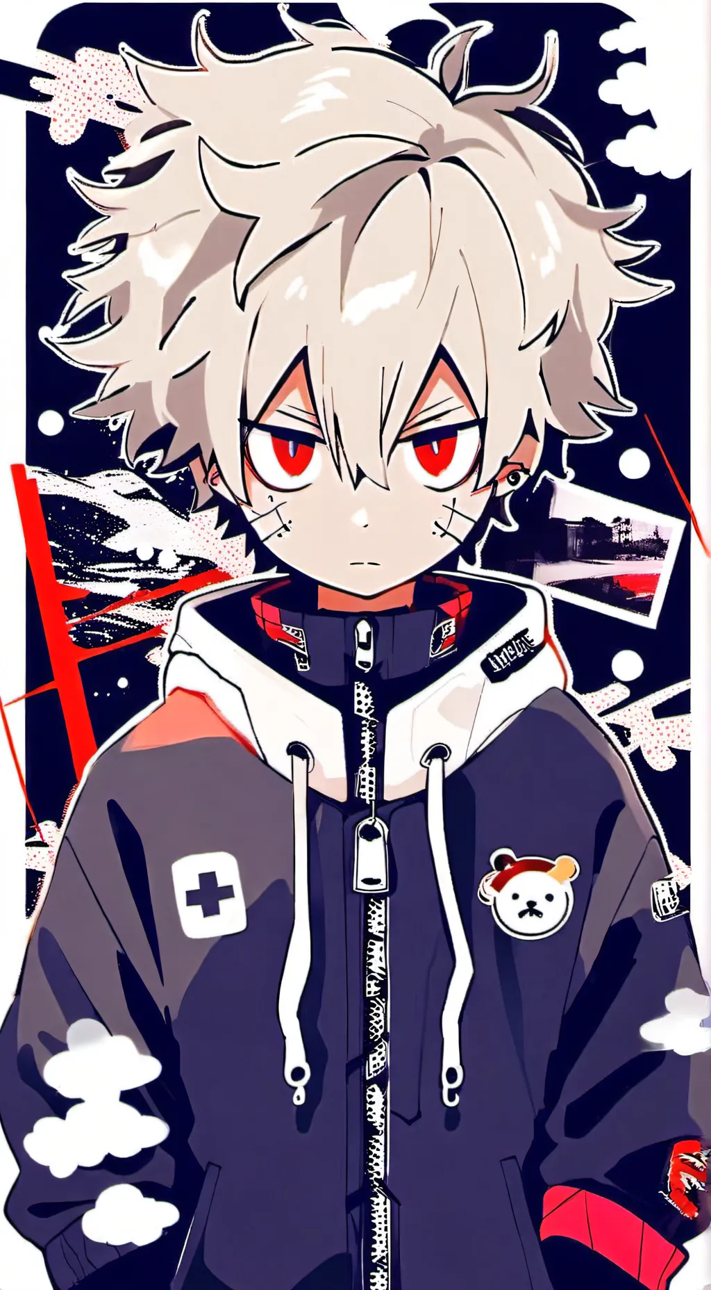 ai character: Katsuki Bakugo  background