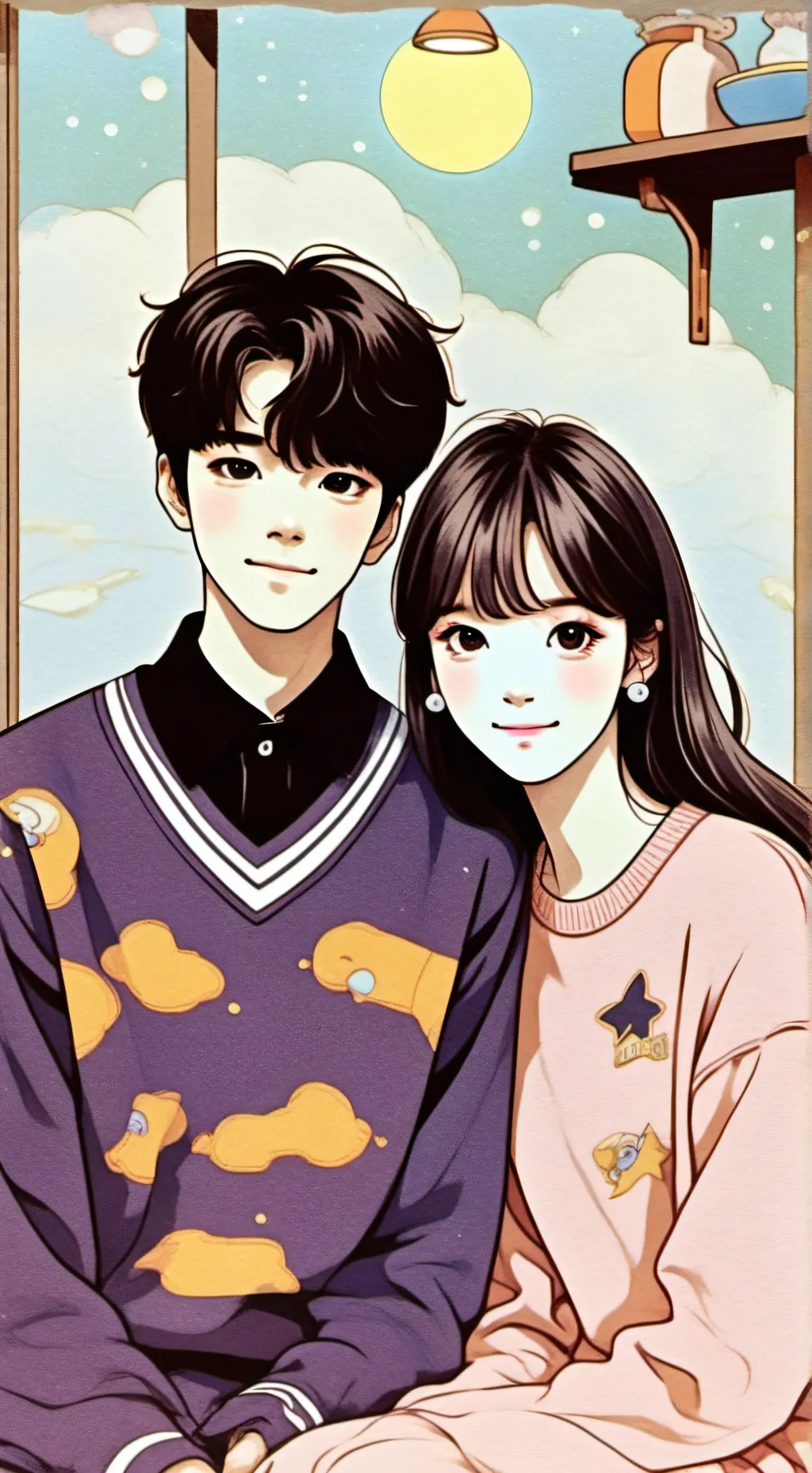 ai character: moonbin zoie  background