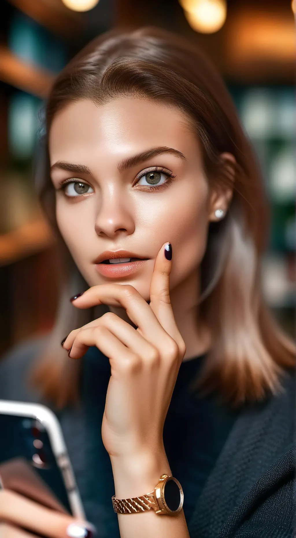 ai character: The Viral Barista Critic background