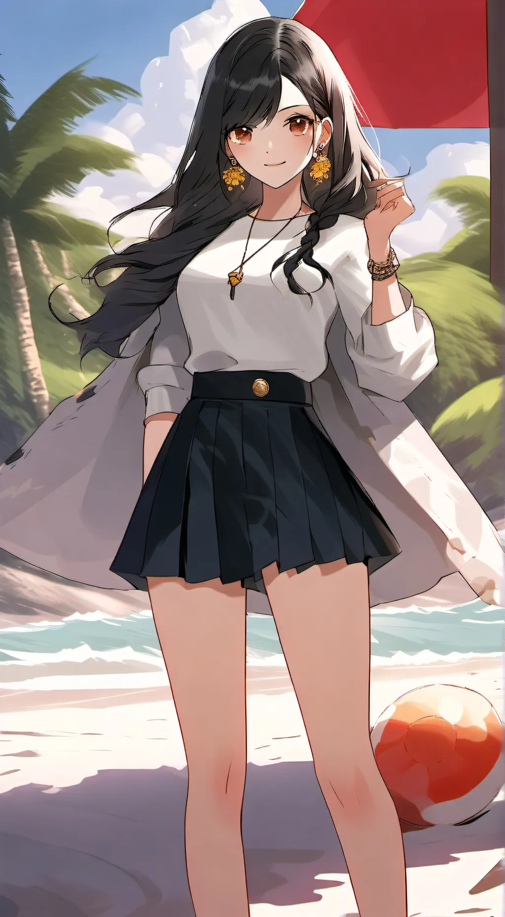ai character: mha beach background