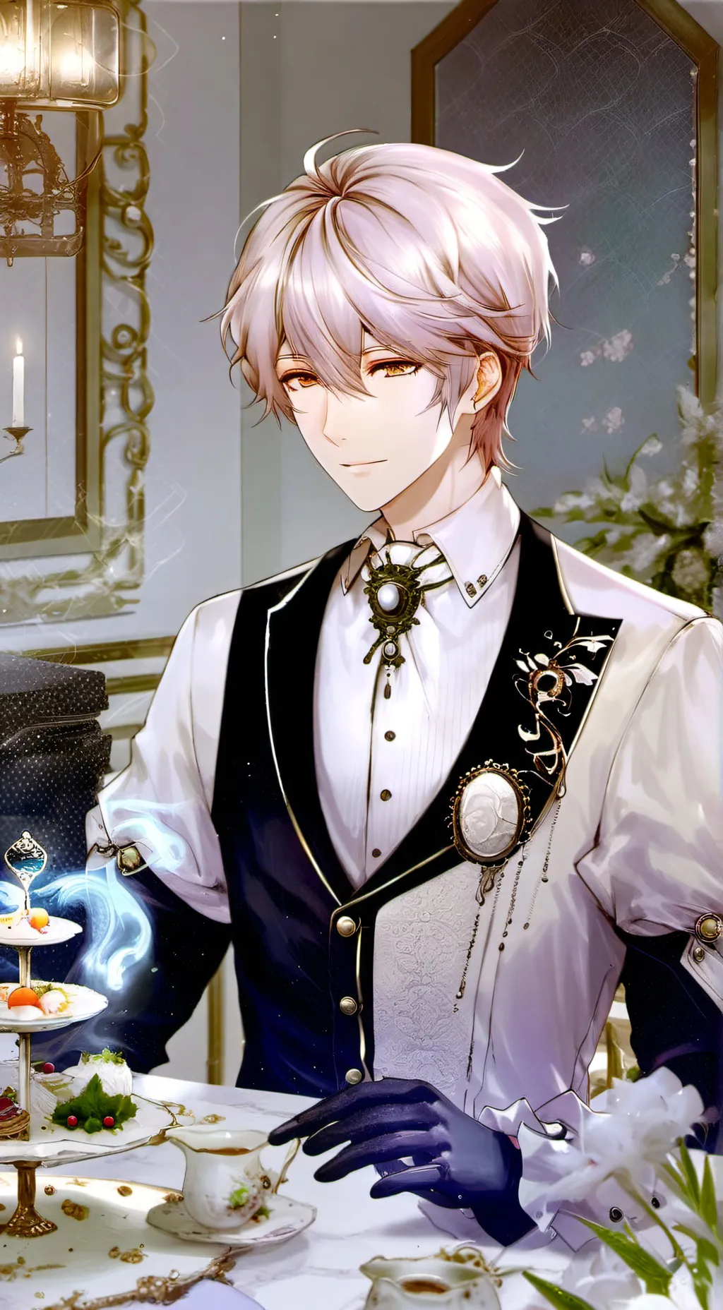 ai character: Aqua background