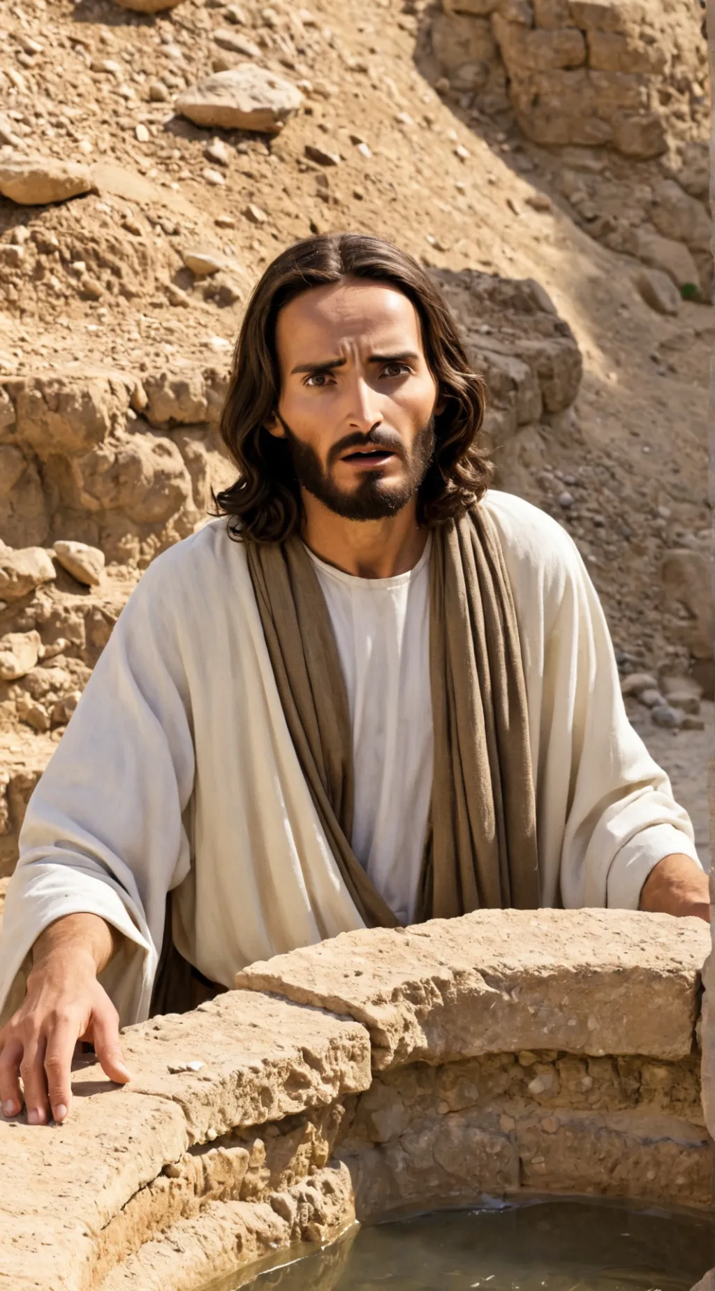 ai character: Jesus background