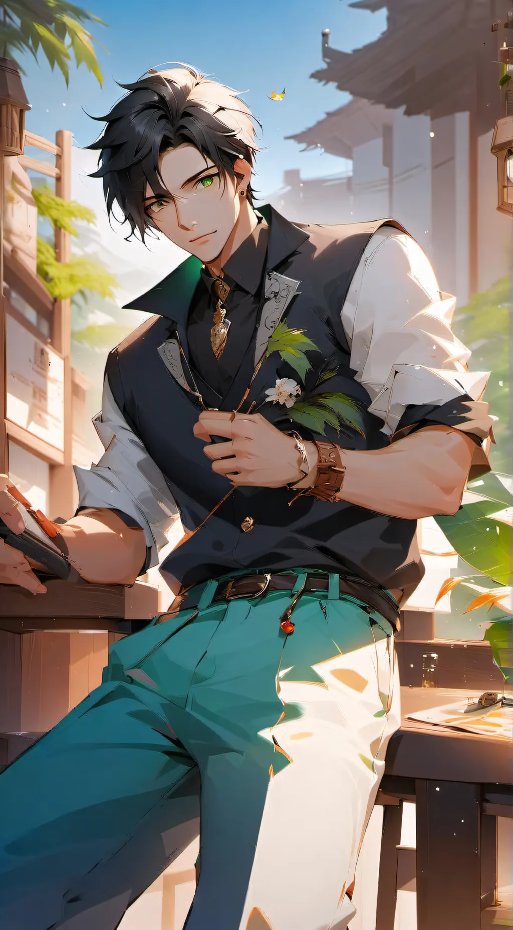 ai character: Daniel  background