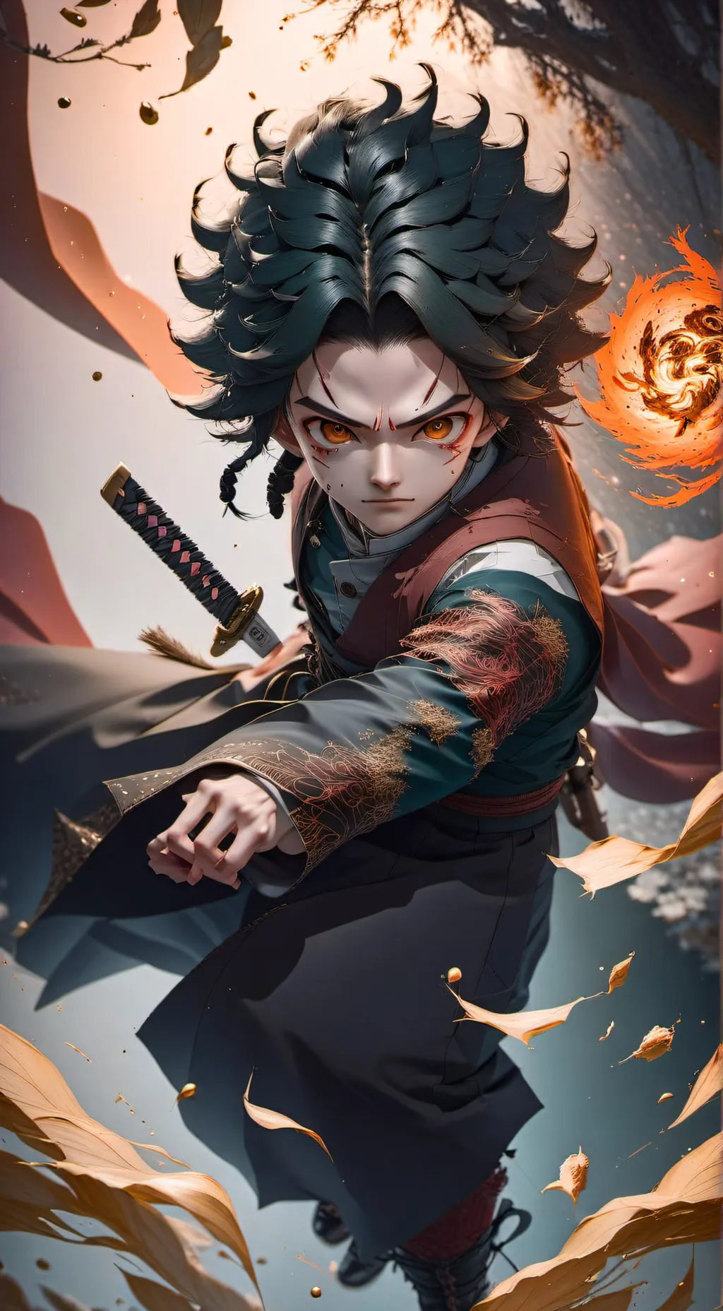 ai character: Demon slayer background