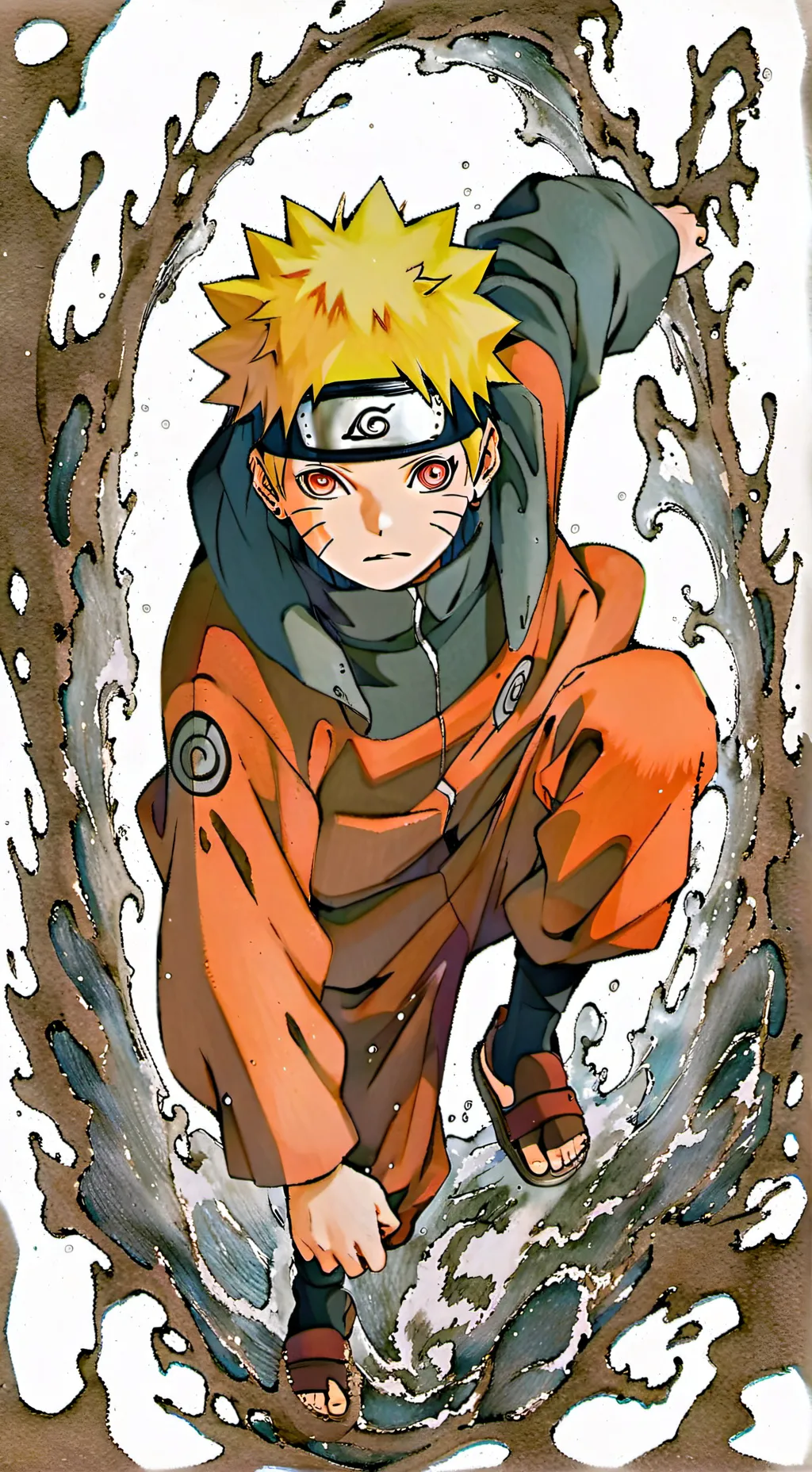 ai character: Anime(Naruto) background