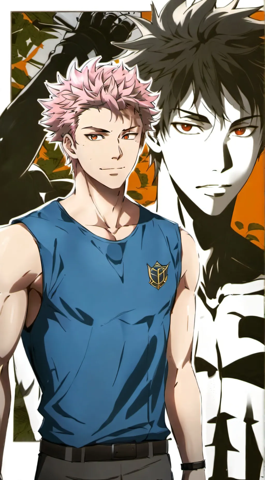 ai character: YUJI AND TODO background