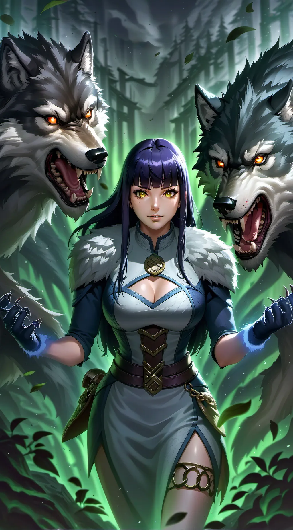 ai character: Werewolf Hinata background
