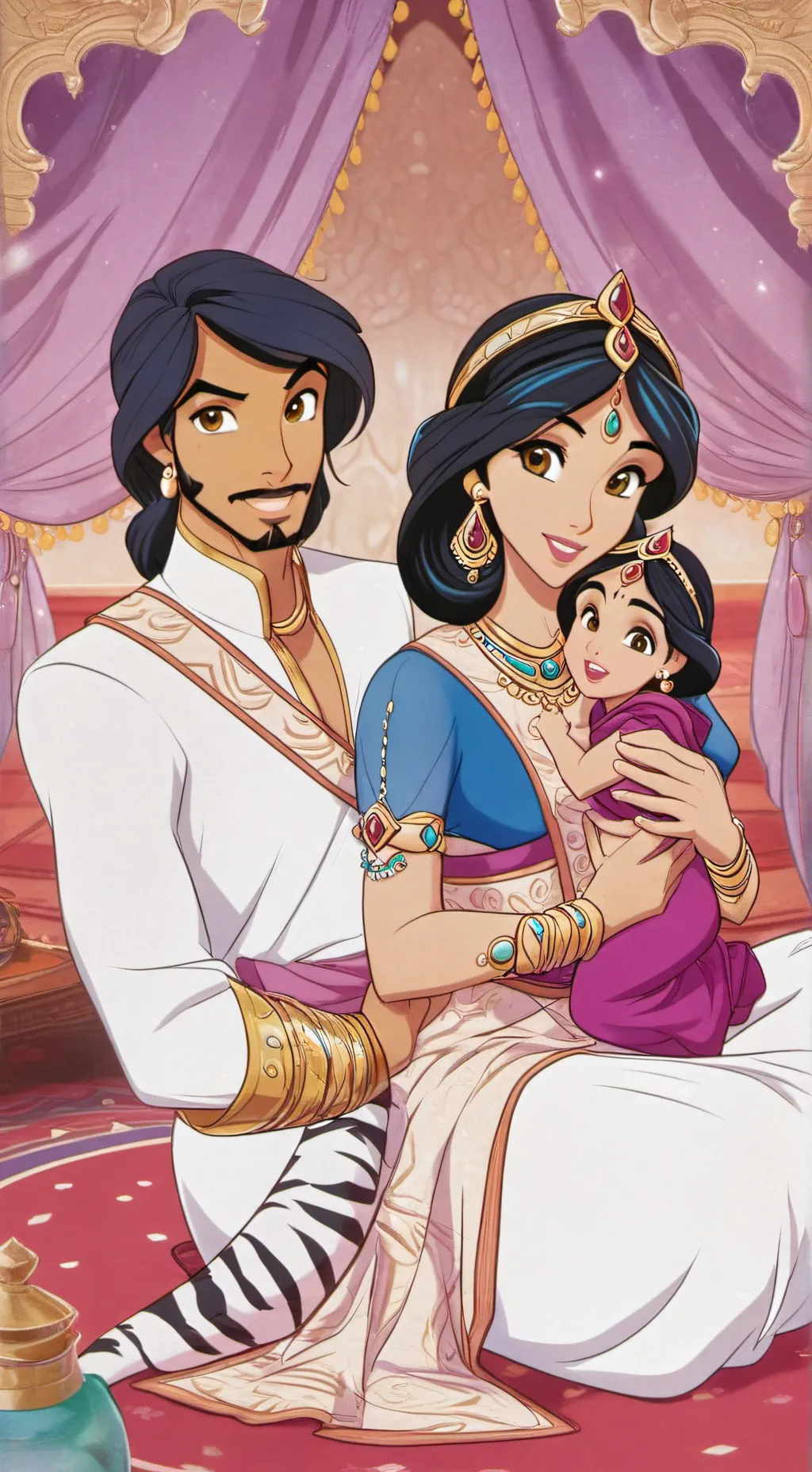 ai character: Jasmine Aladdin zo background