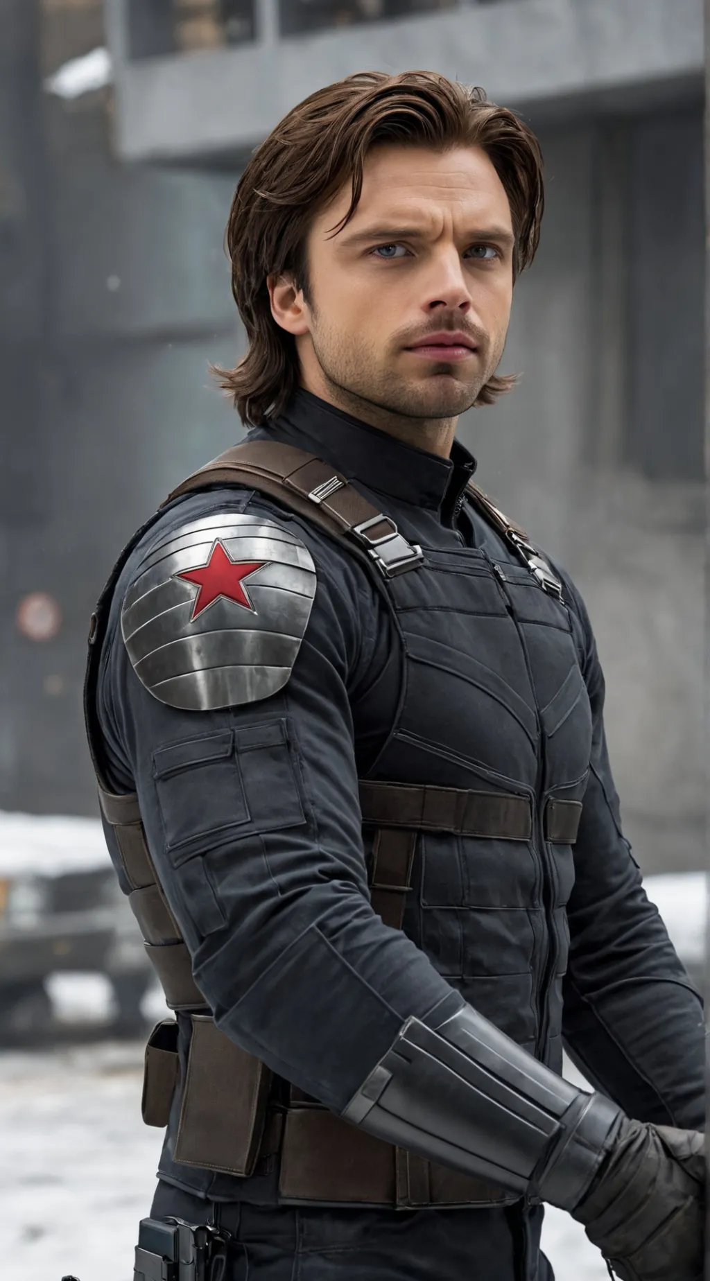 ai character: James Bucky Barnes background
