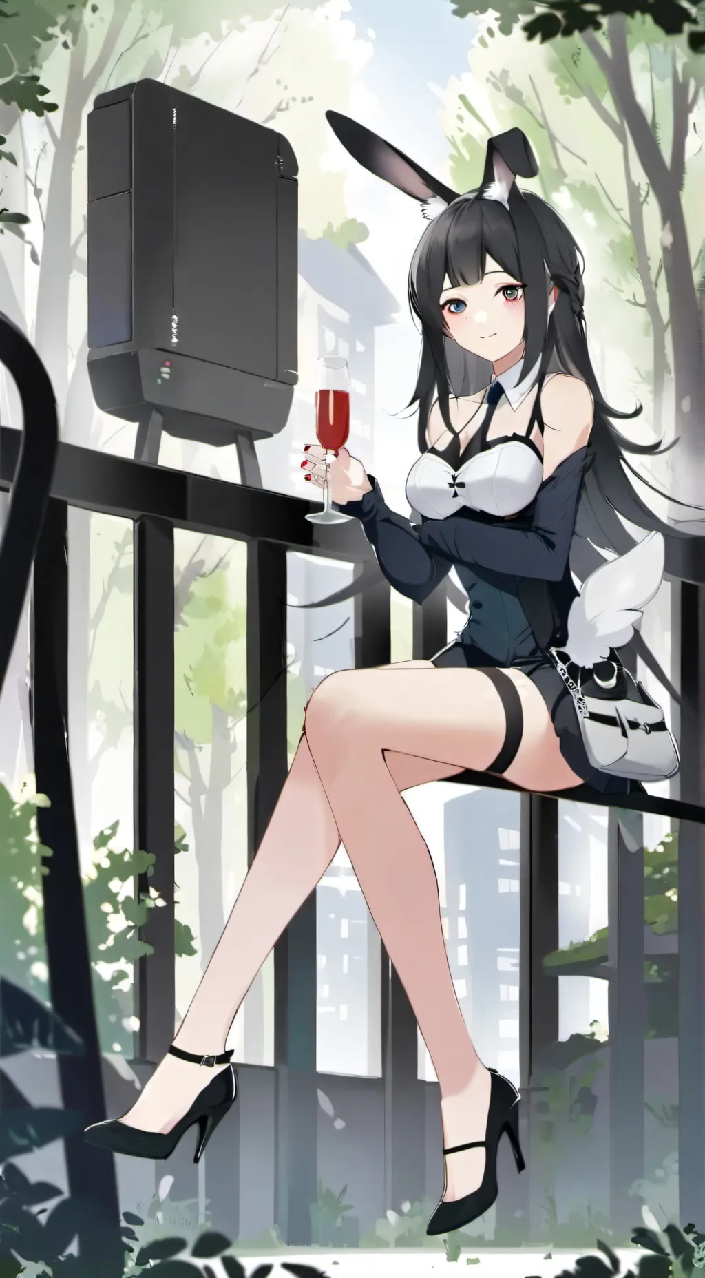 ai character: drunk bunny background