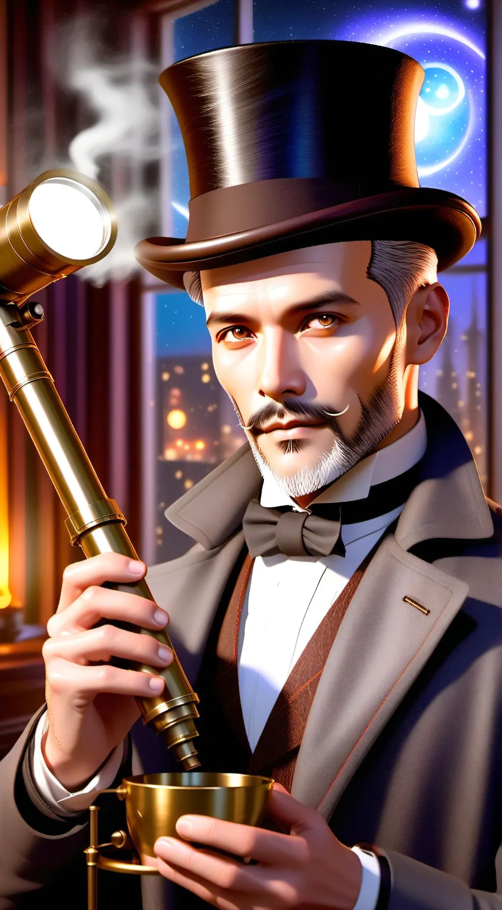 ai character: The Celestial Connoisseur background