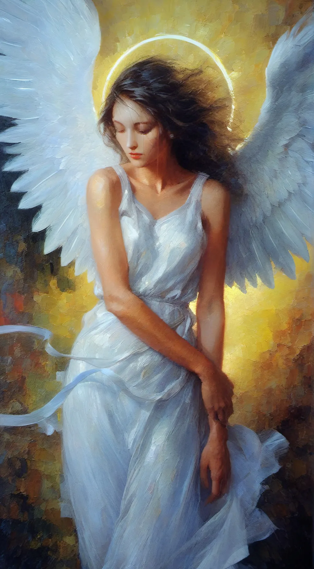 ai character: Yumi(fallen angel) background