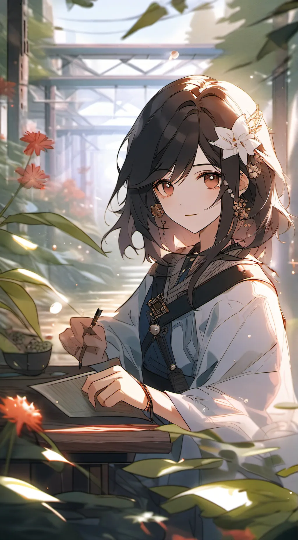 ai character: cristal background