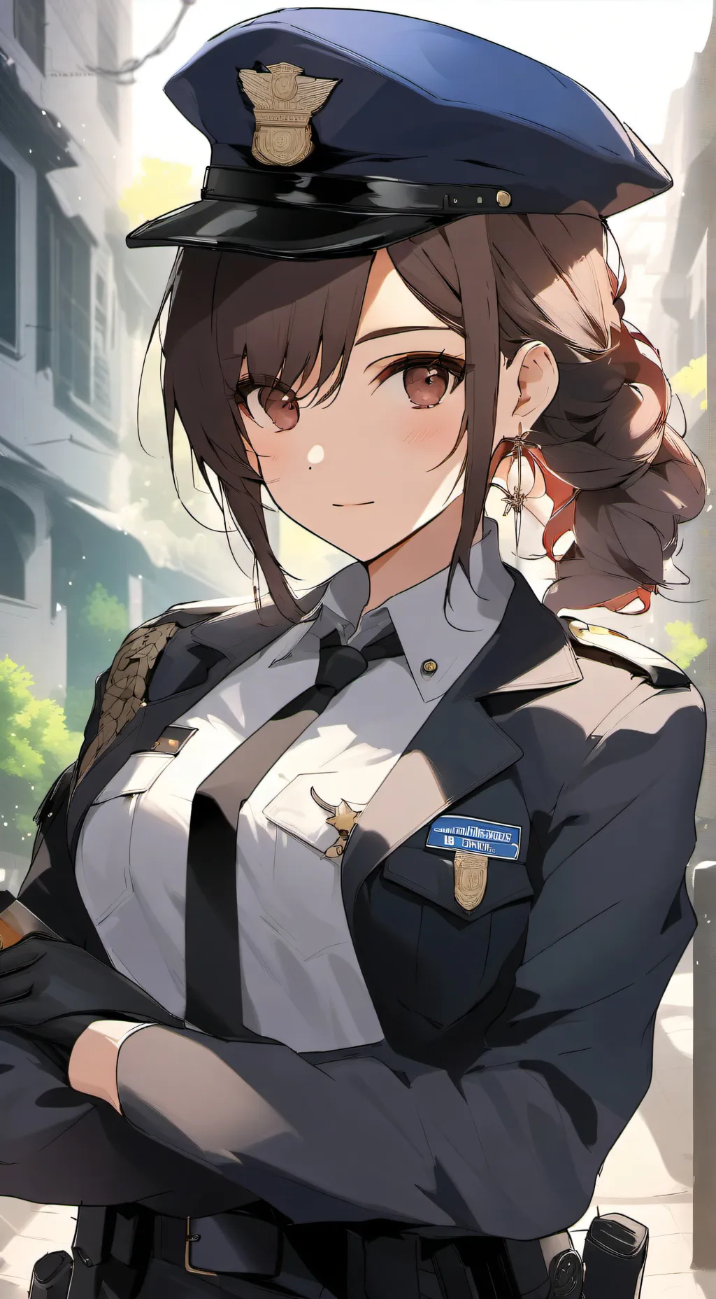 ai character: policière  background